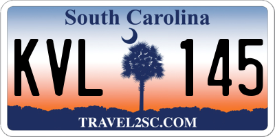 SC license plate KVL145