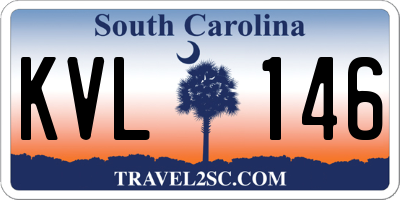 SC license plate KVL146