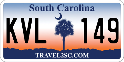 SC license plate KVL149