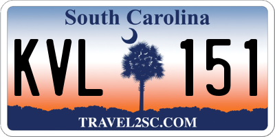 SC license plate KVL151
