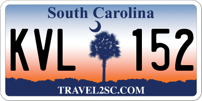 SC license plate KVL152