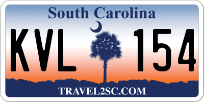 SC license plate KVL154