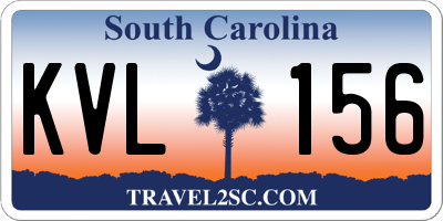 SC license plate KVL156