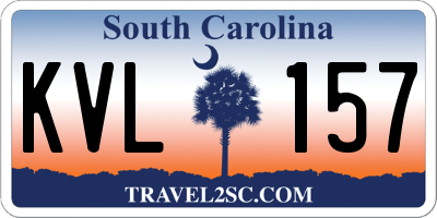 SC license plate KVL157