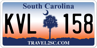 SC license plate KVL158