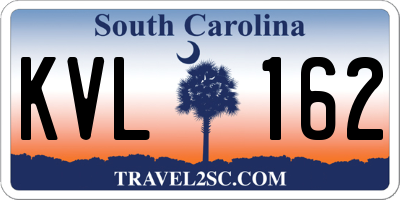 SC license plate KVL162