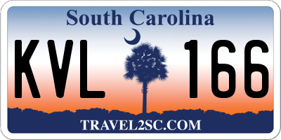 SC license plate KVL166