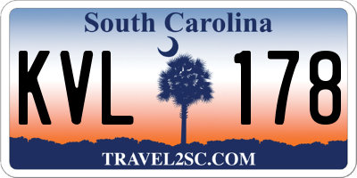 SC license plate KVL178