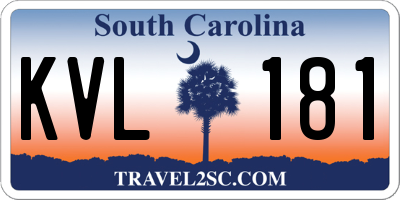 SC license plate KVL181
