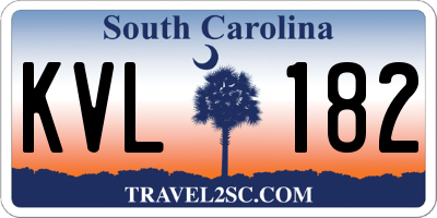 SC license plate KVL182