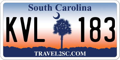 SC license plate KVL183