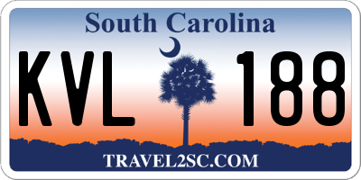 SC license plate KVL188