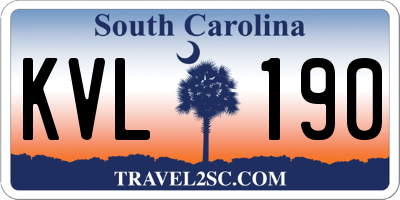 SC license plate KVL190