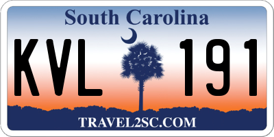 SC license plate KVL191