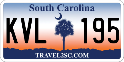 SC license plate KVL195