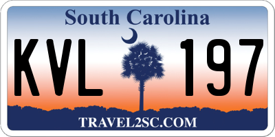 SC license plate KVL197