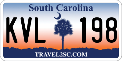 SC license plate KVL198