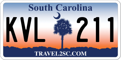 SC license plate KVL211