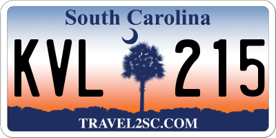 SC license plate KVL215