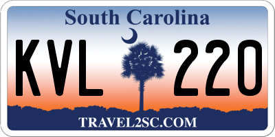 SC license plate KVL220
