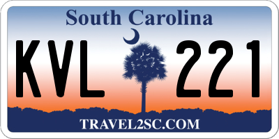 SC license plate KVL221