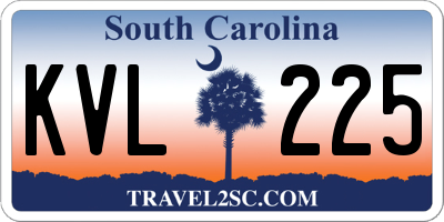 SC license plate KVL225
