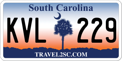 SC license plate KVL229