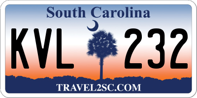 SC license plate KVL232