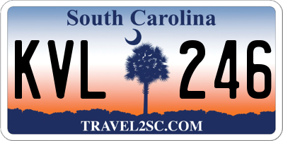 SC license plate KVL246