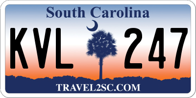 SC license plate KVL247