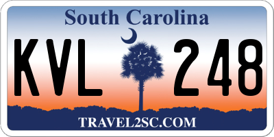 SC license plate KVL248
