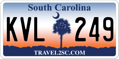 SC license plate KVL249