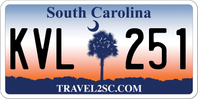 SC license plate KVL251