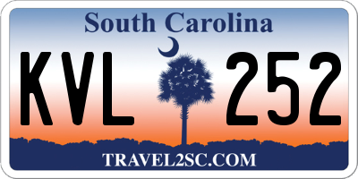 SC license plate KVL252