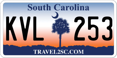 SC license plate KVL253