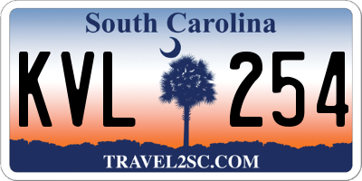 SC license plate KVL254