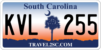 SC license plate KVL255