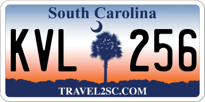 SC license plate KVL256