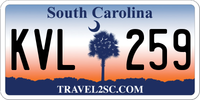 SC license plate KVL259