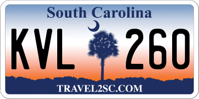 SC license plate KVL260