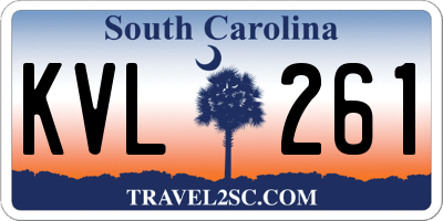 SC license plate KVL261