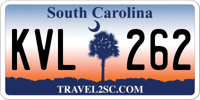 SC license plate KVL262