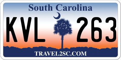 SC license plate KVL263