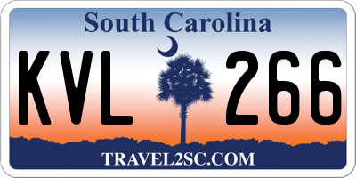 SC license plate KVL266