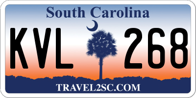 SC license plate KVL268