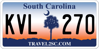 SC license plate KVL270