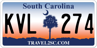 SC license plate KVL274
