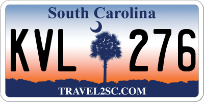 SC license plate KVL276