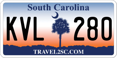 SC license plate KVL280