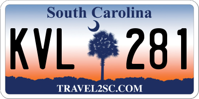 SC license plate KVL281